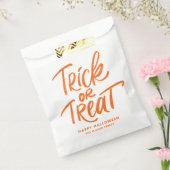 Orange Trick oder Treat Lettering Halloween-Party Geschenktütchen (Versiegelt)