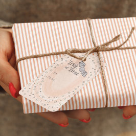 Orange Trick oder Treten von Baby Halloween Geschenkanhänger