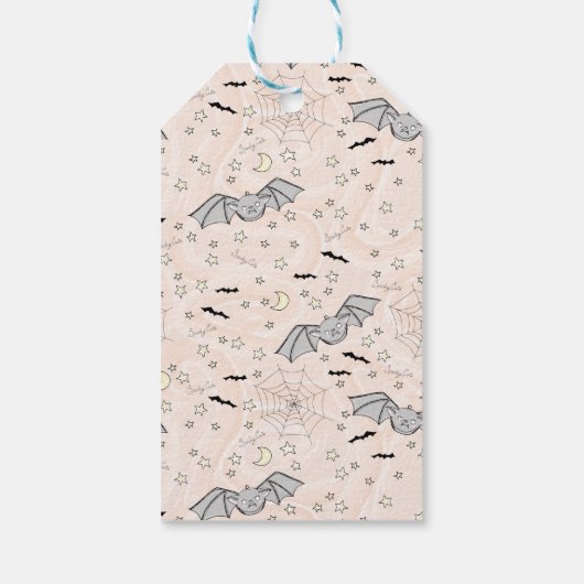 Orange Trick oder Treten von Baby Halloween Geschenkanhänger (Rückseite)