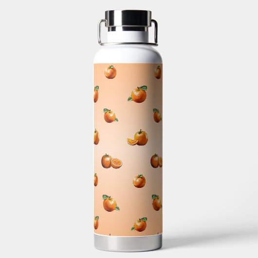 Orange Trinkflasche (Rückseite)