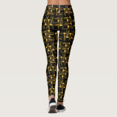 Orange Trombone Crosshatch Black Leggings (Rückseite)