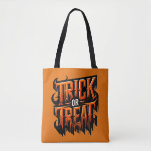 Orange Tropf TRICK OR TREAT Halloween Tasche