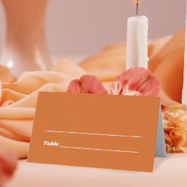 Orange Tropical Disco Wedding Platzkarte