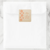 Orange Tropical Floral Wedding Stickers (Tasche)