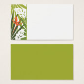 Orange Tropical Floral Wedding Tag (Vorne & Hinten)