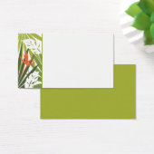 Orange Tropical Floral Wedding Tag (Schreibtisch)