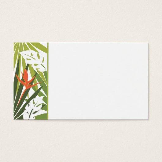 Orange Tropical Floral Wedding Tag (Vorderseite)