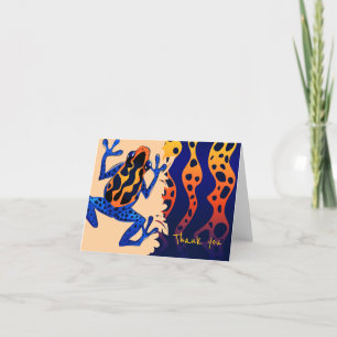 Orange Tropical Frosch Vielen Dank - Leere Dankeskarte