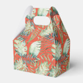 Orange Tropical Green Blätter Aloha Geschenkschachtel (Vorderseite)