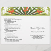 Orange Tropical Wedding Program (Vorderseite)