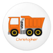 Orange Truck Design Personalised Keramikknauf (Vorderseite)