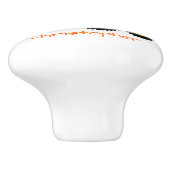 Orange Truck Design Personalised Keramikknauf (Seitenansicht)