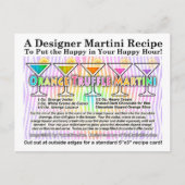 Orange Truffle Martini Cocktail Rezept Postkarte (Vorderseite)