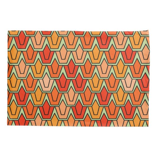 Orange Tulip Field Kissenbezug (Rückseite)