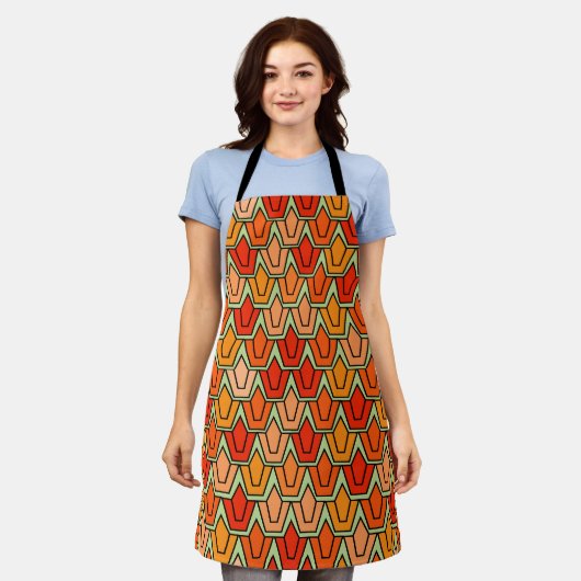 Orange Tulip Field Schürze (Getragen)