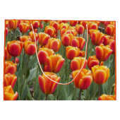 Orange Tulip Garden Floral Große Geschenktüte (Rückseite)