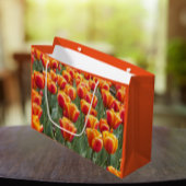 Orange Tulip Garden Floral Große Geschenktüte