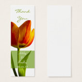 Orange Tulip Gastgeschenk Hochzeit Tag (Vorne & Hinten)