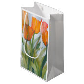 Orange Tulip Geschenktasche Kleine Geschenktüte (Vorderseite Schrägansicht)