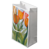 Orange Tulip Geschenktasche Kleine Geschenktüte (Rückseite Schrägansicht)