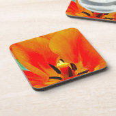 Orange Tulip Getränkeuntersetzer (Linke Seite)