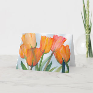 Orange Tulip Grußkarte Karte