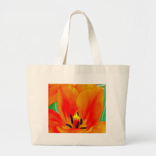 Orange Tulip Jumbo Stoffbeutel