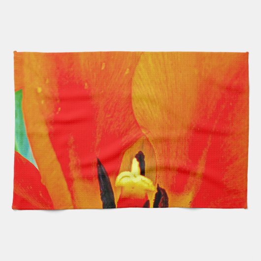 Orange Tulip Küchentuch (Horizontal)