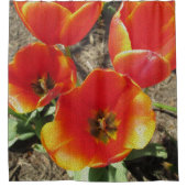 Orange Tulip Mosaic Duschvorhang (Vorderseite)