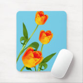 Orange Tulip Mousepad (Mit Mouse)