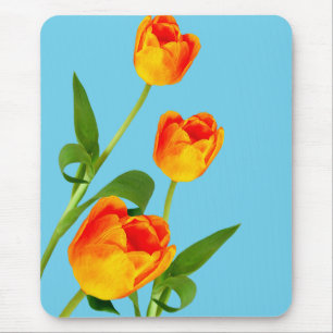 Orange Tulip Mousepad