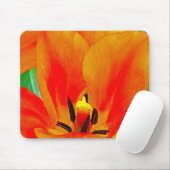 Orange Tulip Mousepad (Mit Mouse)