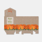 Orange Tulip on Kraft Zent Style Gefallen Box Geschenkschachtel (Ungefaltet)
