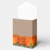 Orange Tulip on Kraft Zent Style Gefallen Box Geschenkschachtel (Geöffnet)
