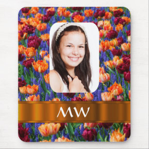 Orange tulip personalisiertes Foto Mousepad