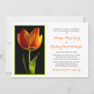 Orange Tulip Rahmen Wedding Einladung