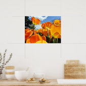 Orange Tulip Reaching für den Himmel Poster (Küche)