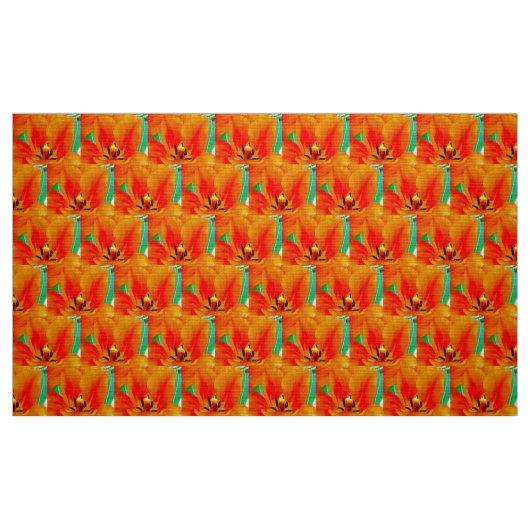 Orange Tulip Stoff (Fat Quarter (45,7 x 55,9 cm))