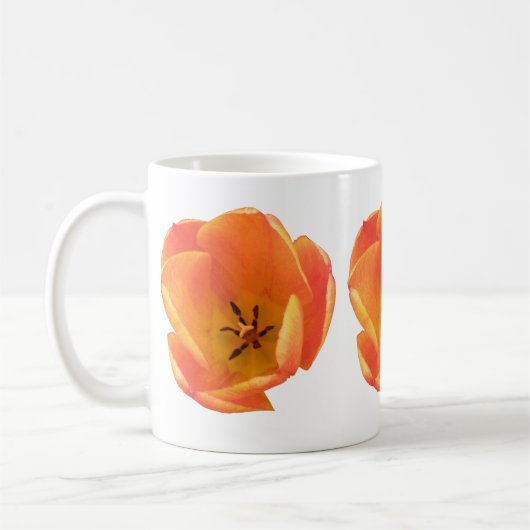 Orange Tulip Tasse (Links)