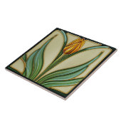 Orange Tulip Wall Deco, Jugendstil Art Deco Fliese (Seite)
