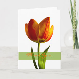 Orange Tulip Wedding Dankeschön Karte