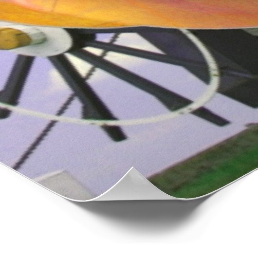 Orange Tulip Windmill Poster Print (Ecke)