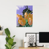 Orange Tulip Windmill Poster Print (Heimbüro)