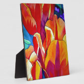 Orange Tulips Aquarellmalerei Blume Fotoplatte (Seite)