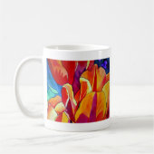 Orange Tulips Aquarellmalerei Blume Kaffeetasse (Links)