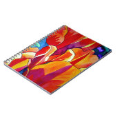 Orange Tulips Aquarellmalerei Blume Notizblock (Linke Seite)