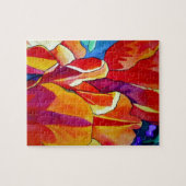 Orange Tulips Aquarellmalerei Blume Puzzle (Horizontal)