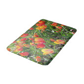 Orange Tulips bathmat Badematte (Schrägansicht)