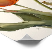 Orange Tulips Blume Art Print Poster (Ecke)