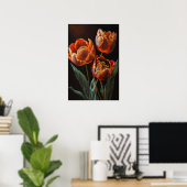 Orange Tulips Blume Art Print Poster (Heimbüro)
